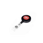 Uittrekbare plastic badgehouder met clip voor professioneel gebruik kleur zwart