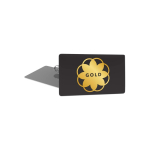 Grote rechthoekige metalen pin met vlindersluiting kleur zilver