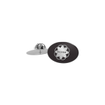 Kleine vierkante metalen pin met glanzende afwerking