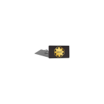 Kleine vierkante metalen pin met glanzende afwerking