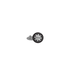 Kleine vierkante metalen pin met glanzende afwerking