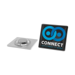 Metalen pin voor kleding met ronde magneetsluiting