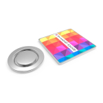 Metalen pin voor kleding met ovale magneetsluiting