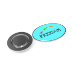 Metalen pin voor kleding met vierkante magneetsluiting