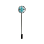 Ronde metalen reverspin voor congressen en bedrijfsevents kleur zilver