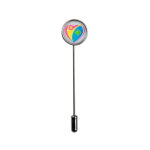 Ronde metalen reverspin voor congressen en bedrijfsevents kleur zilver