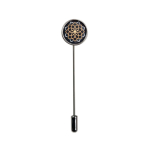 Ronde metalen reverspin voor congressen en bedrijfsevents kleur zilver