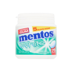 Doos met 75 suikervrije kauwgoms Mentos Gum Mint 138 g kleur groene munt