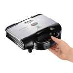 Contactgrill met anti-aanbakplaten en veilige sluiting Tefal kleur zilver