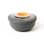Lunchbox van plastic en tritan met luchtdicht deksel 2L kleur grijs