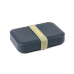 Lunchbox van gerecycled kunststof met elastische band kleur grijs