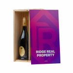 Dubbele houten wijnkist met schuifdeksel, gemaakt in de EU kleur hout