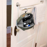 Grote waterdichte Peak Design toilettas van nylon met haak kleur donkergroen