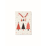 Kleine cadeauzak van papier met kerstthema kleur wit derde weergave