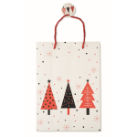 Grote kerst cadeauzak van papier met kerstthema kleur wit vijfde weergave