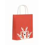 Kleine kerst cadeauzak van papier, gemaakt in de EU kleur rood