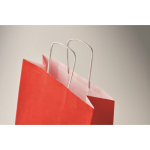 Kleine kerst cadeauzak van papier, gemaakt in de EU kleur rood foto bekijken vijfde weergave