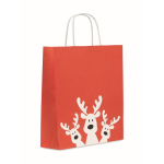Middelgrote kerst geschenkzak van papier, gemaakt in de EU kleur rood