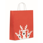 Grote kerst geschenkzak van papier, gemaakt in de EU kleur rood