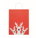Grote kerst geschenkzak van papier, gemaakt in de EU kleur rood derde weergave