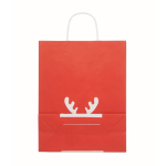 Grote kerst geschenkzak van papier, gemaakt in de EU kleur rood vierde weergave