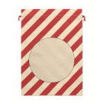 Grote kerst geschenkzak met touwsluiting 50x70cm kleur rood tweede weergave