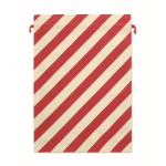 Grote kerst geschenkzak met touwsluiting 50x70cm kleur rood derde weergave