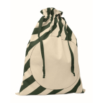 Grote kerst geschenkzak met touwsluiting 50x70cm kleur groen
