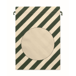 Grote kerst geschenkzak met touwsluiting 50x70cm kleur groen tweede weergave
