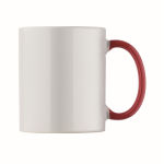 Keramische mok met kerstdesign en passend handvat 300ml kleur rood zesde weergave