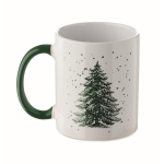 Keramische mok met kerstmotief en bijpassend oor 300 ml
