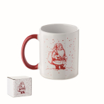 Keramische mok met kerstmotief en bijpassend oor 300 ml