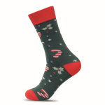 Paar sokken in kerststijl met label om te bedrukken kleur groen zevende weergave