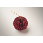 Vouwbaar papieren kerstboom ornament, personaliseerbaar kleur rood foto bekijken tweede weergave