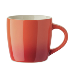 Keramische mok in verschillende kleuren met een degradé effect 300ml kleur oranje achtste weergave