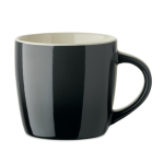 Keramische mok in verschillende kleuren met een degradé effect 300ml kleur donkergrijs achtste weergave