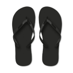 Plastic strandslippers in één kleur, personaliseerbaar kleur zwart