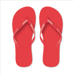 Plastic strandslippers in één kleur, personaliseerbaar kleur rood