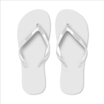 Plastic strandslippers in één kleur, personaliseerbaar kleur wit
