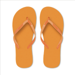 Plastic strandslippers in één kleur, personaliseerbaar kleur oranje