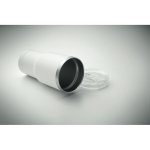 RVS glas met deksel en schuifgat 500ml kleur wit