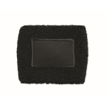 Polsband voor sport, polyester-katoen met personaliseerbaar patch kleur zwart tweede weergave