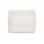 Polsband voor sport, polyester-katoen met personaliseerbaar patch kleur wit tweede weergave
