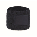 Polsband voor sport, polyester-katoen met personaliseerbaar patch kleur marineblauw