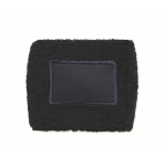 Polsband voor sport, polyester-katoen met personaliseerbaar patch kleur marineblauw tweede weergave