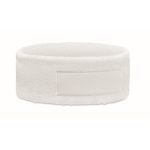 Hoofdband voor sport met personaliseerbaar patch kleur wit