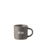 Keramische espresso mok, personaliseerbaar, 40ml kleur donkergrijs weergave met bedrukking