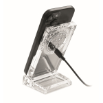 Transparante telefoonhouder met draadloze oplader 15W kleur doorzichtig vierde weergave