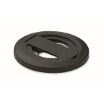 Ronde magnetische iPhone® houder met flessenopener kleur zwart achtste weergave