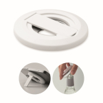 Ronde magnetische iPhone® houder met flessenopener kleur wit